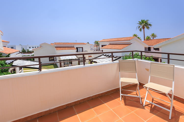 Views of the complex from the terrace of the upper floor of the duplex apartment.